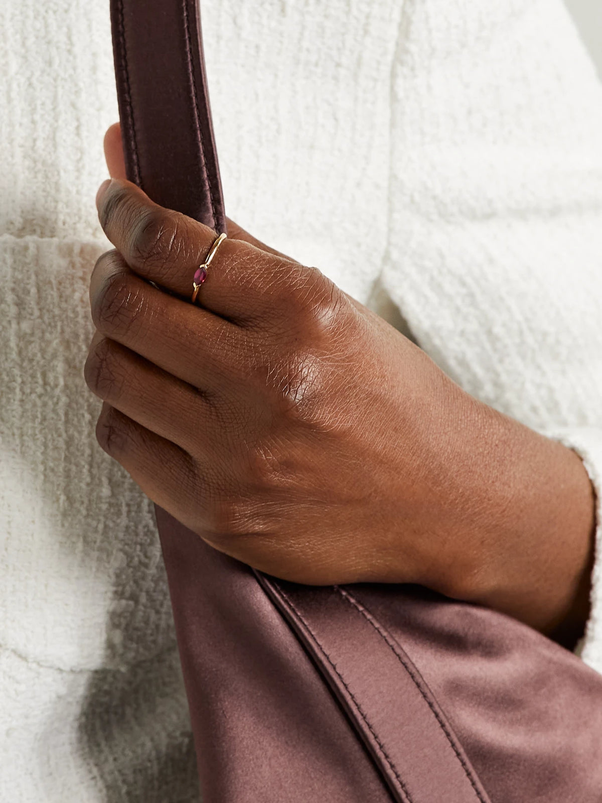 Image of Rings. Product name - 14-karat Recycled Gold Rhodolite Ring in Multi colour by brand - Melissa Joy Manning