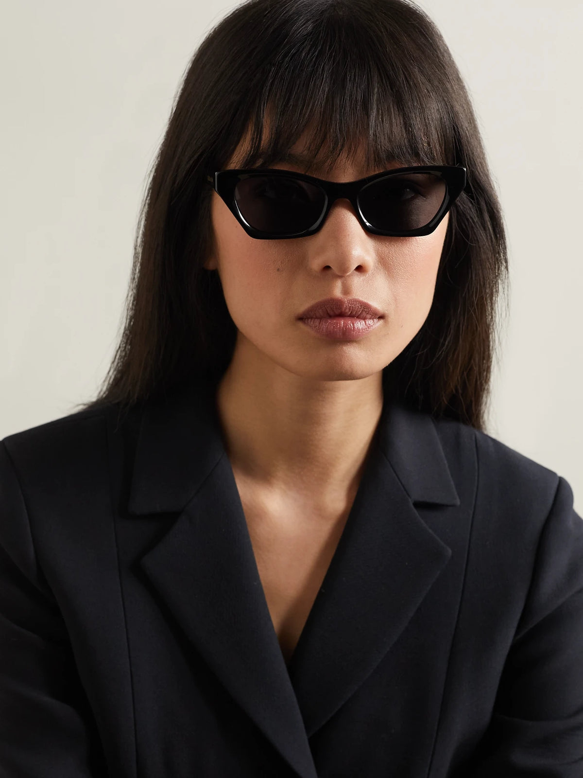 Image of Sunglasses. Product name - Diormidnight B1i Cat-eye Acetate Sunglasses in Black colour by brand - DIOR Eyewear