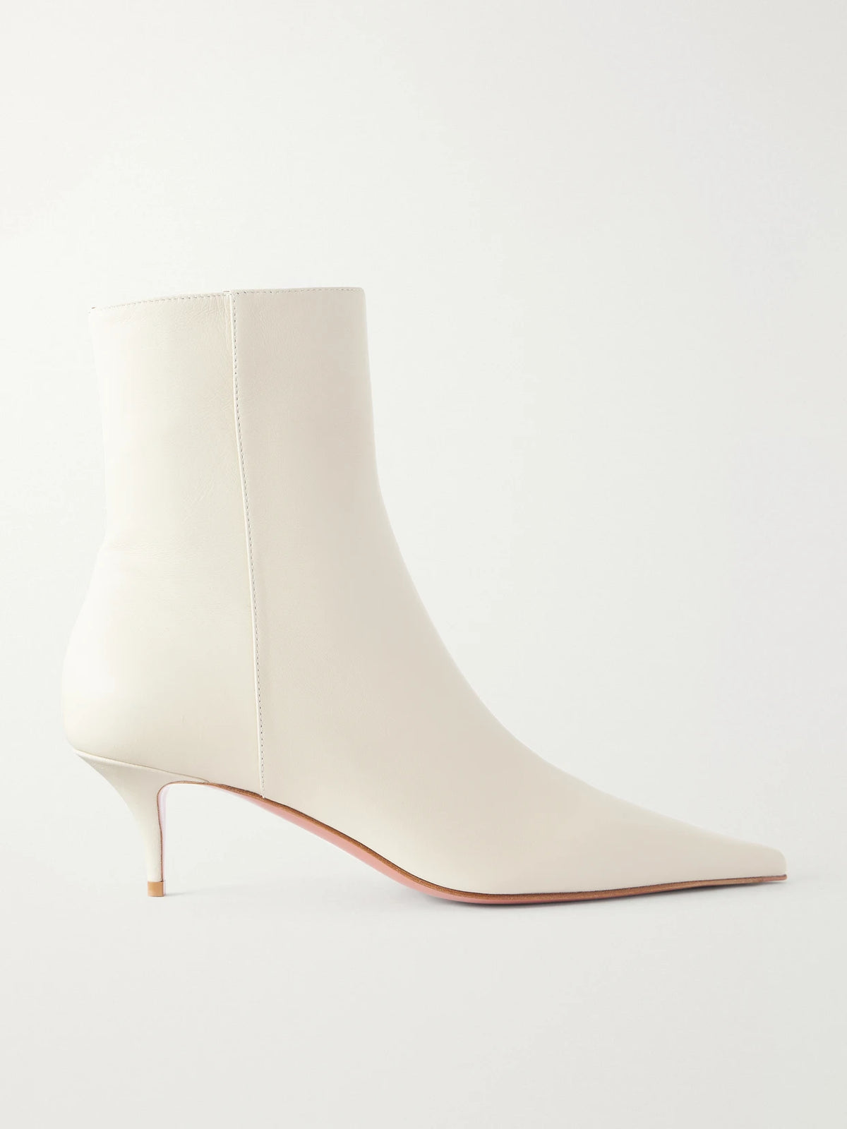 Amina Muaddi Barbara Bootie 55 Leather Ankle Boots