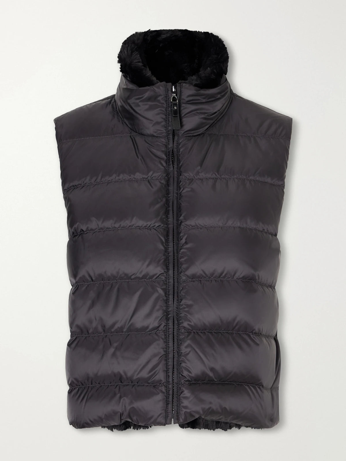 Max Mara Canditi Reversible Quilted Shell And Plush Down Gilet