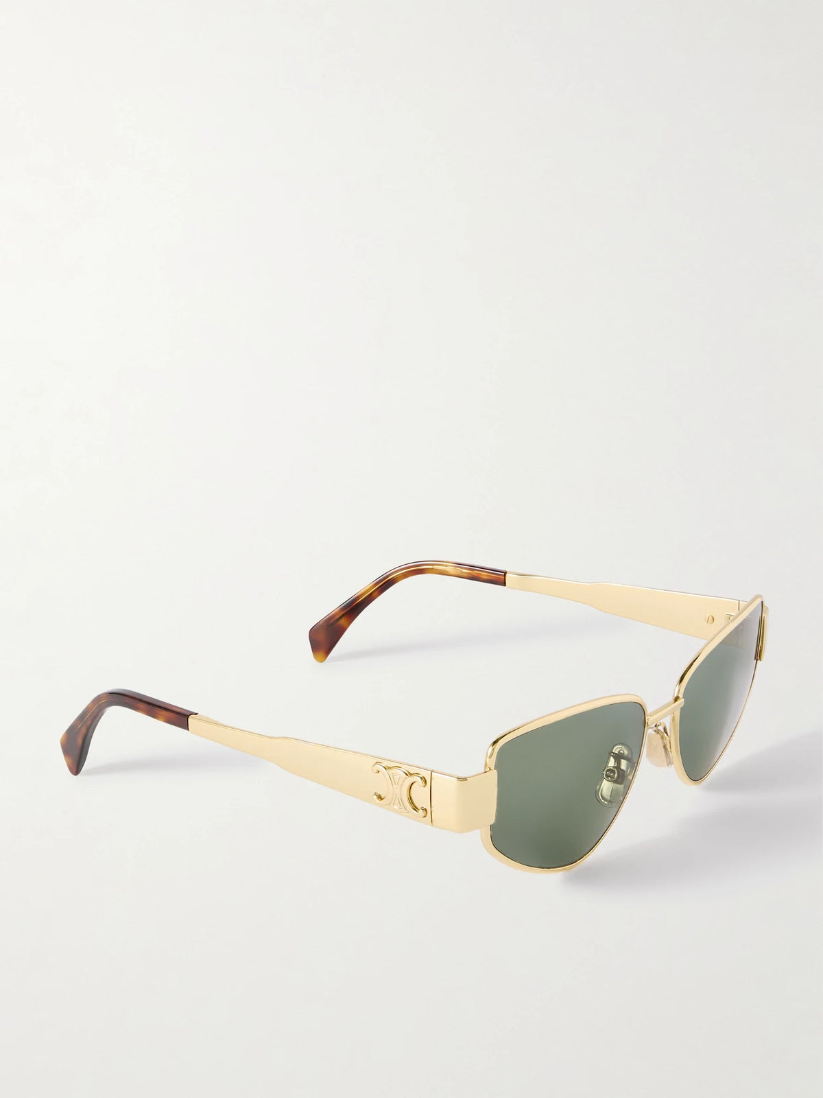 Cat-eye Gold-tone Sunglasses