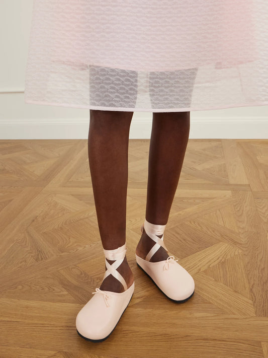 Birkenstock 1774 + Repetto Opera Bow-embellished Leather Slip-ons