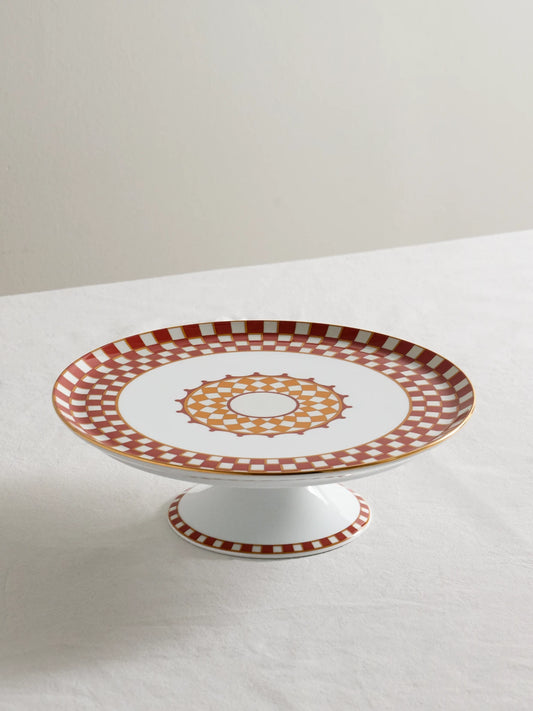 Gold-plated Porcelain Cake Stand