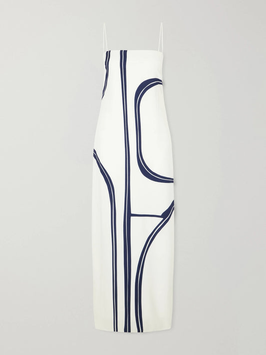 Cala de la Cruz Inez Printed Jersey Maxi Dress