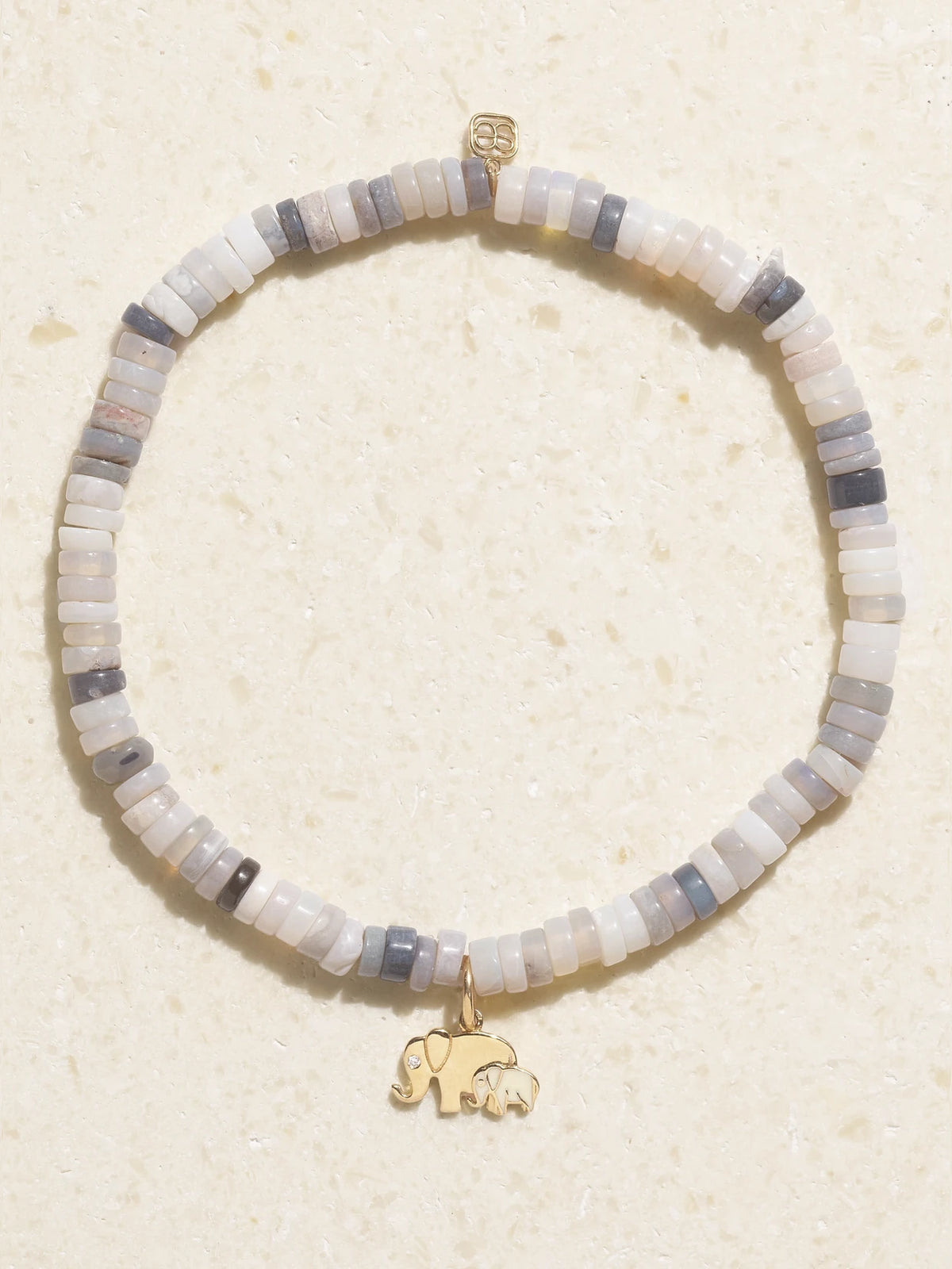Elephant Family 14-karat Gold, Enamel, Opal And Diamond Bracelet