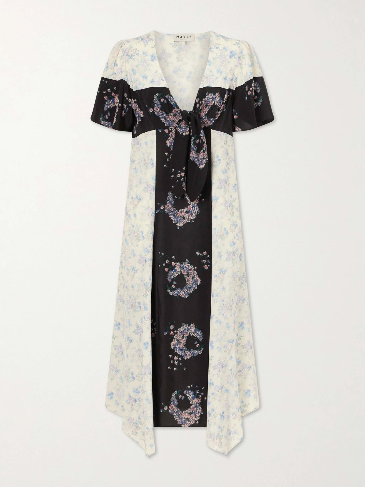 Andalou Floral-print Silk Midi Dress