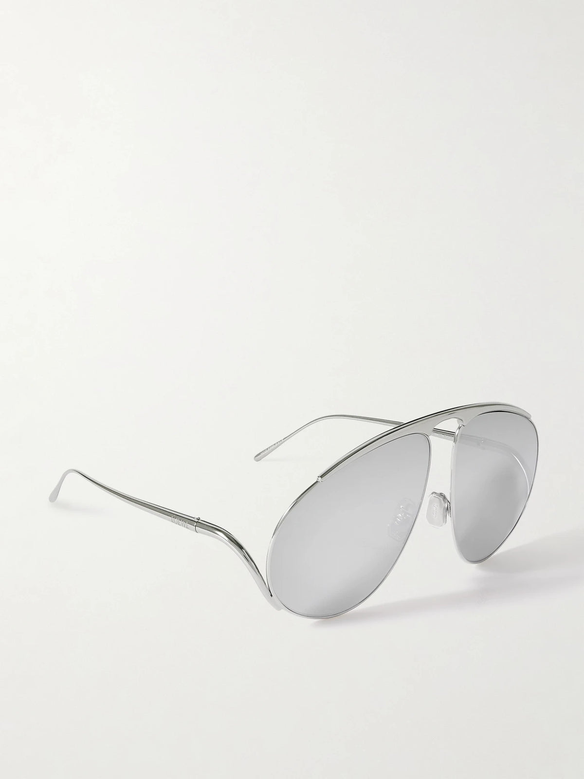 Aviator-style Silver-tone Sunglasses