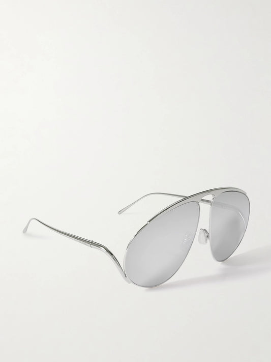 Loewe Aviator-style Silver-tone Sunglasses