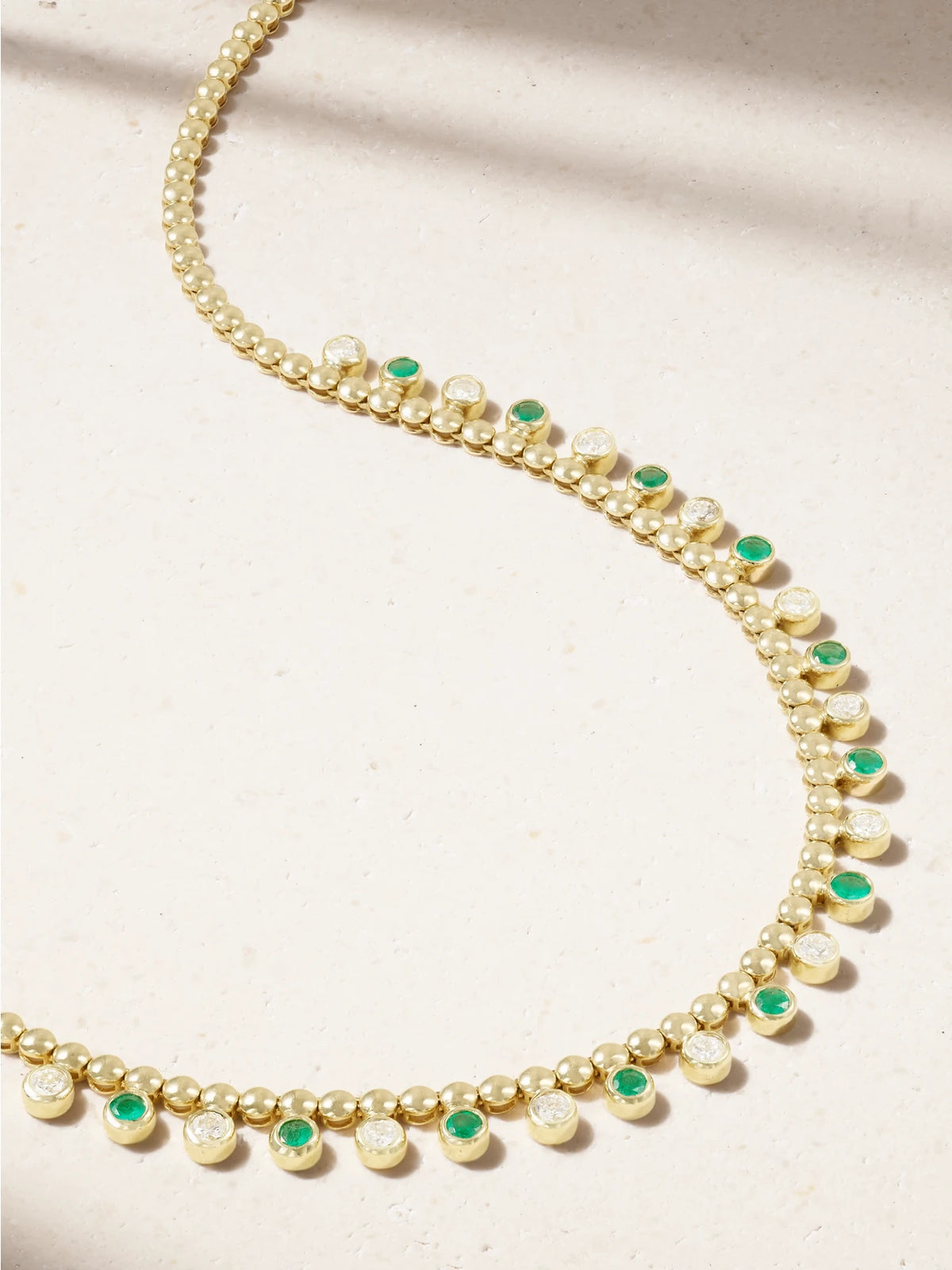 18-karat Gold, Emerald And Diamond Necklace