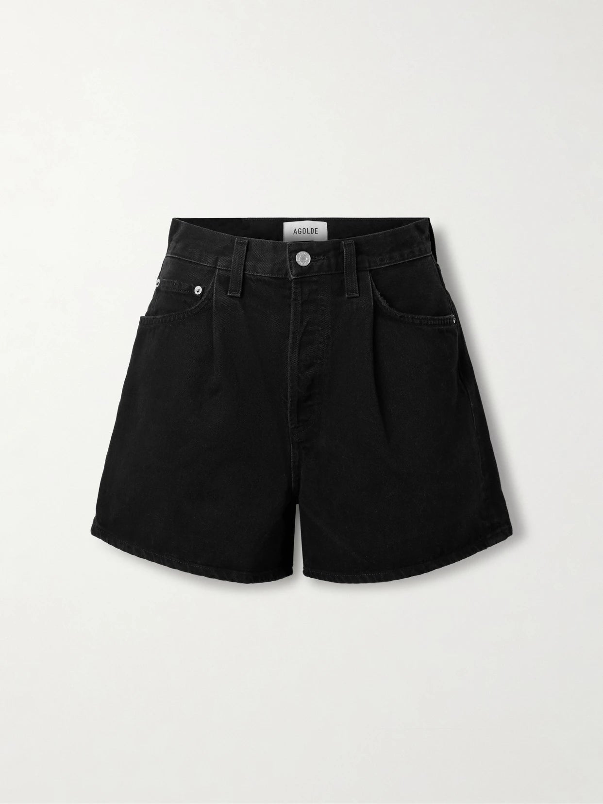 Rhoda Pleated Organic Denim Shorts