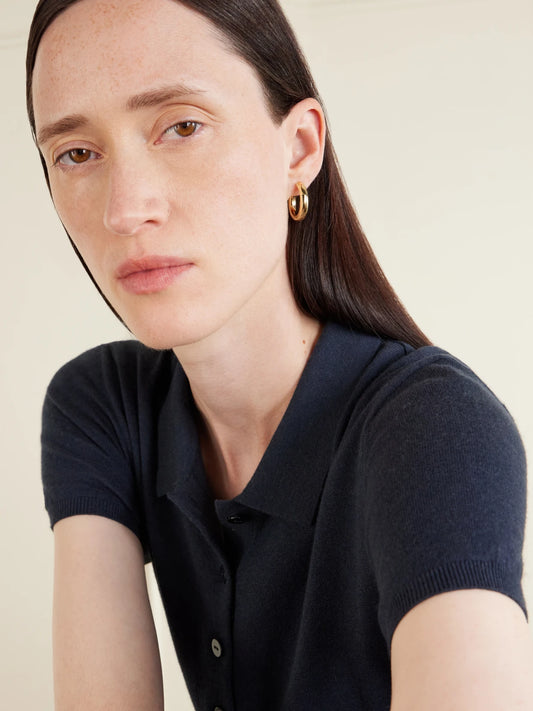 Image of Earrings. Product name - Cosmo 18-karat Gold Hoop Earrings in Multi colour by brand - Anita Ko