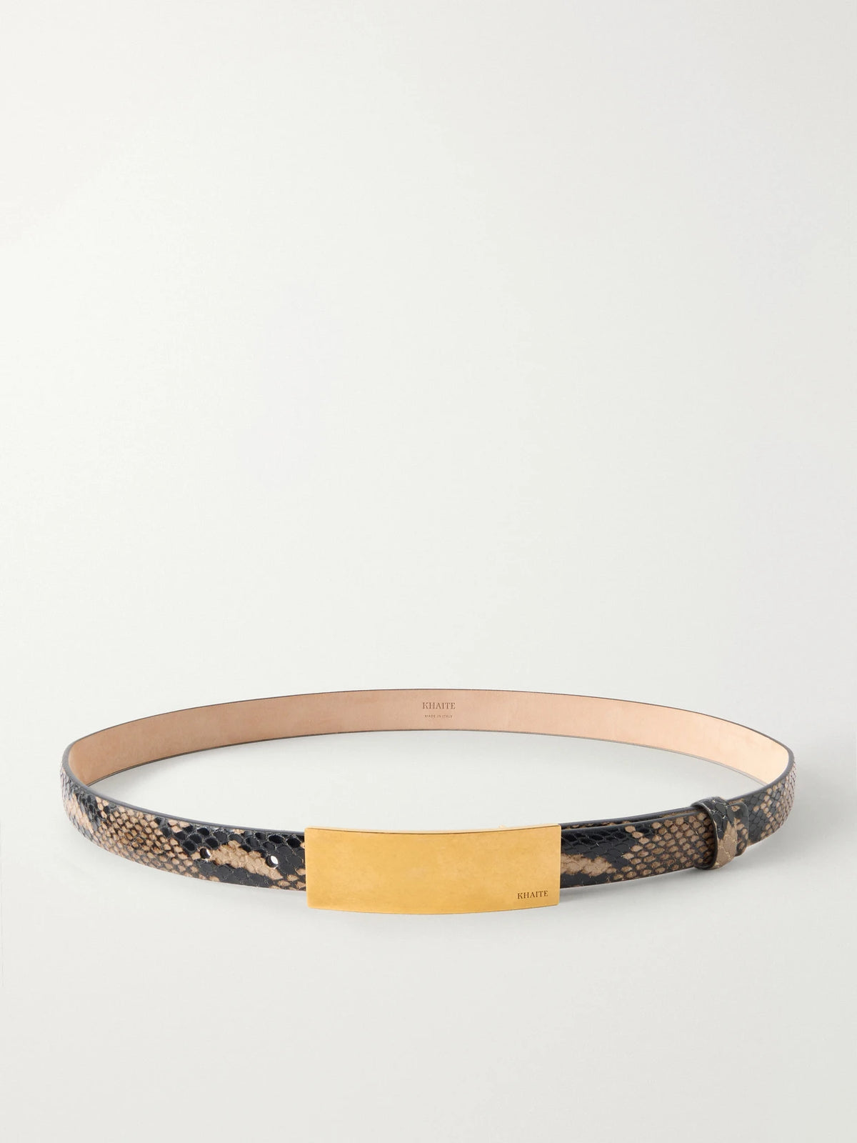 Berlin Snake-effect Leather Belt