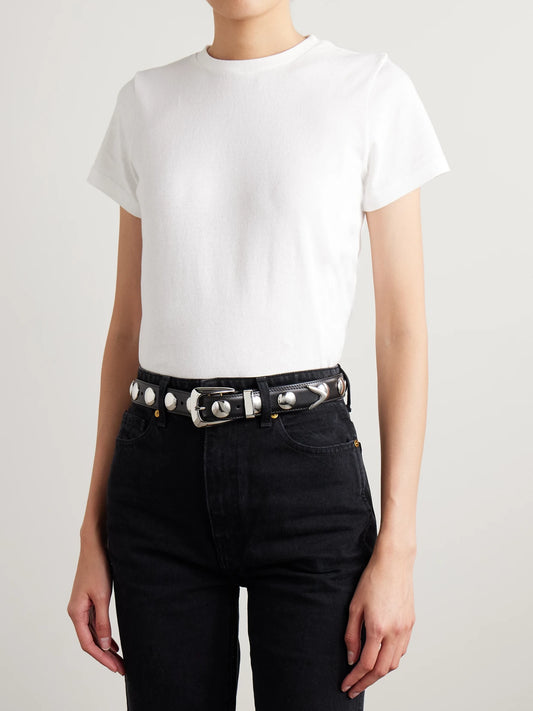 KHAITE The Benny Studded Leather Belt