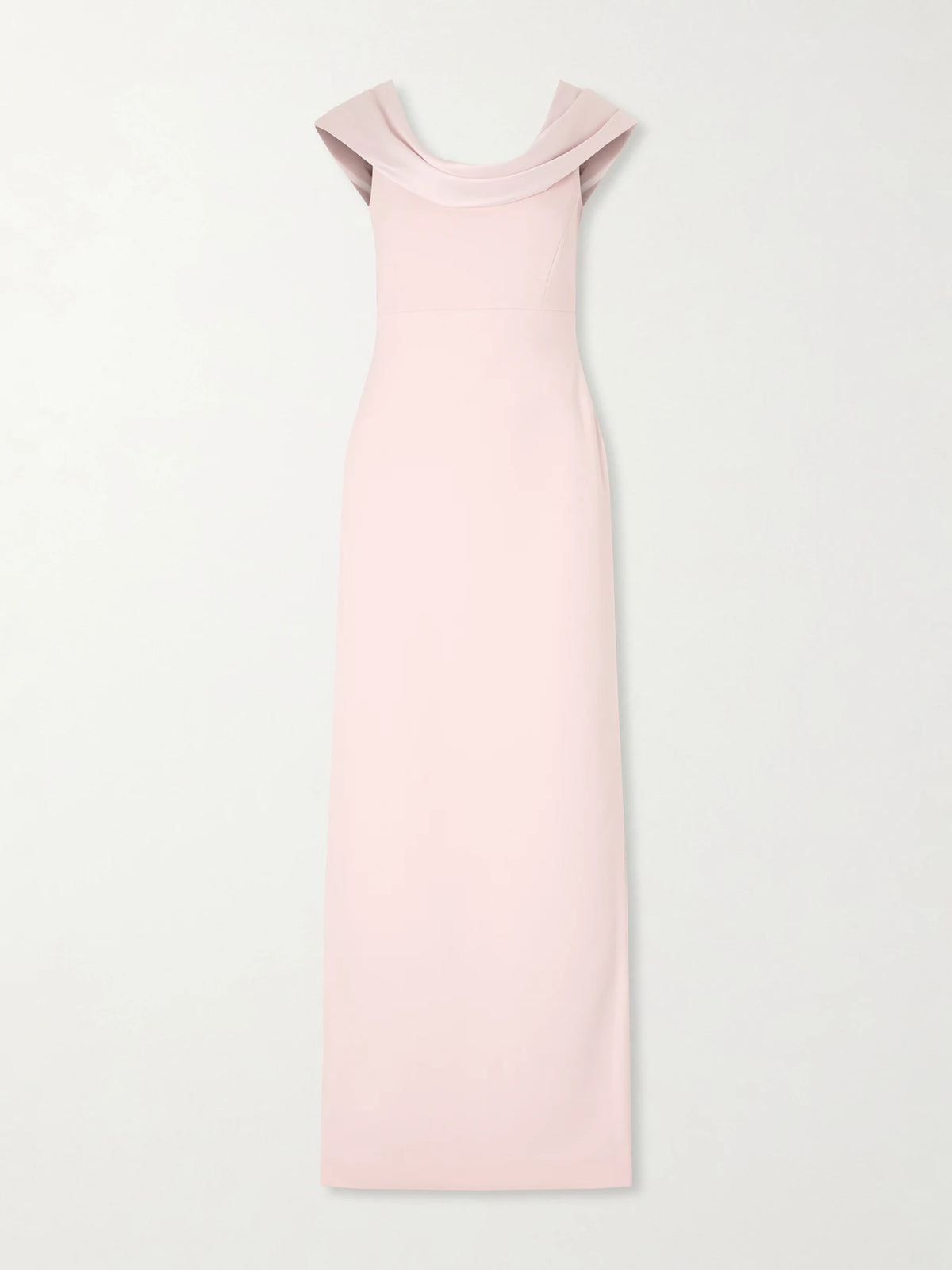 Adele Draped Satin-trimmed Crepe Maxi Dress