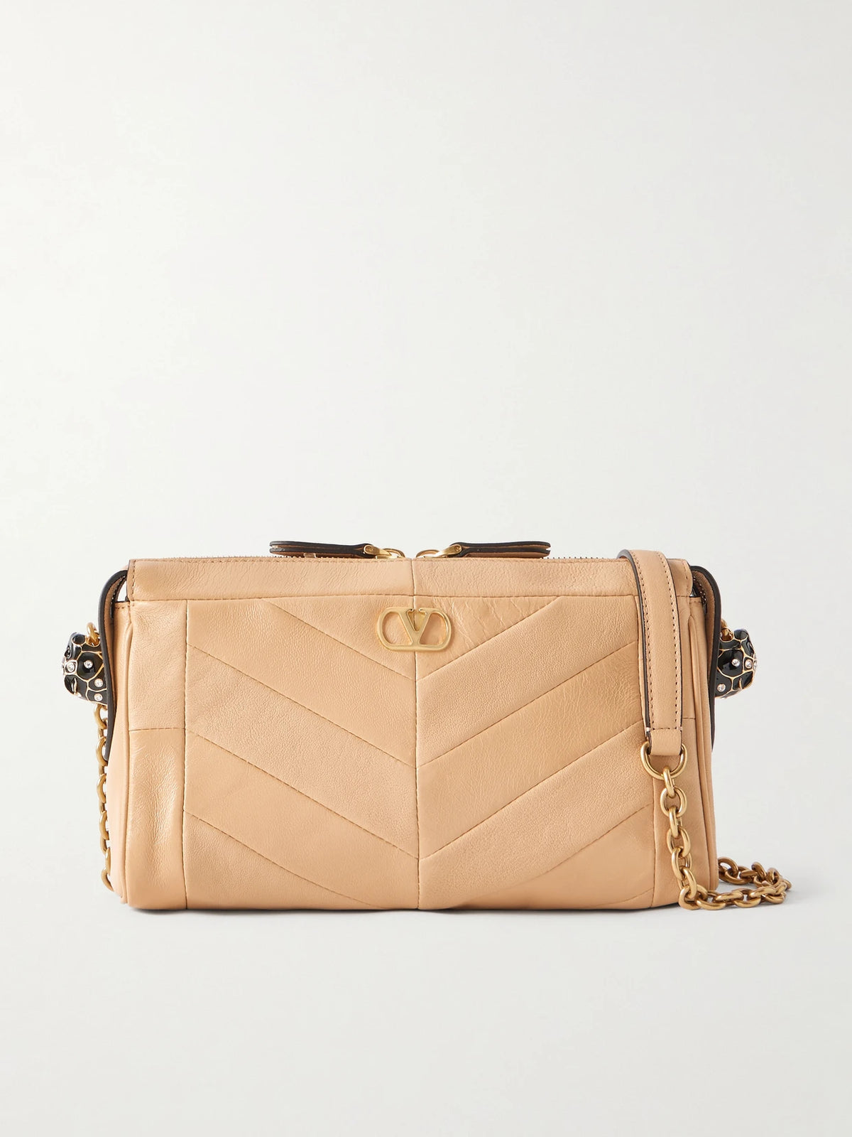 Panthea Paneled Leather Shoulder Bag
