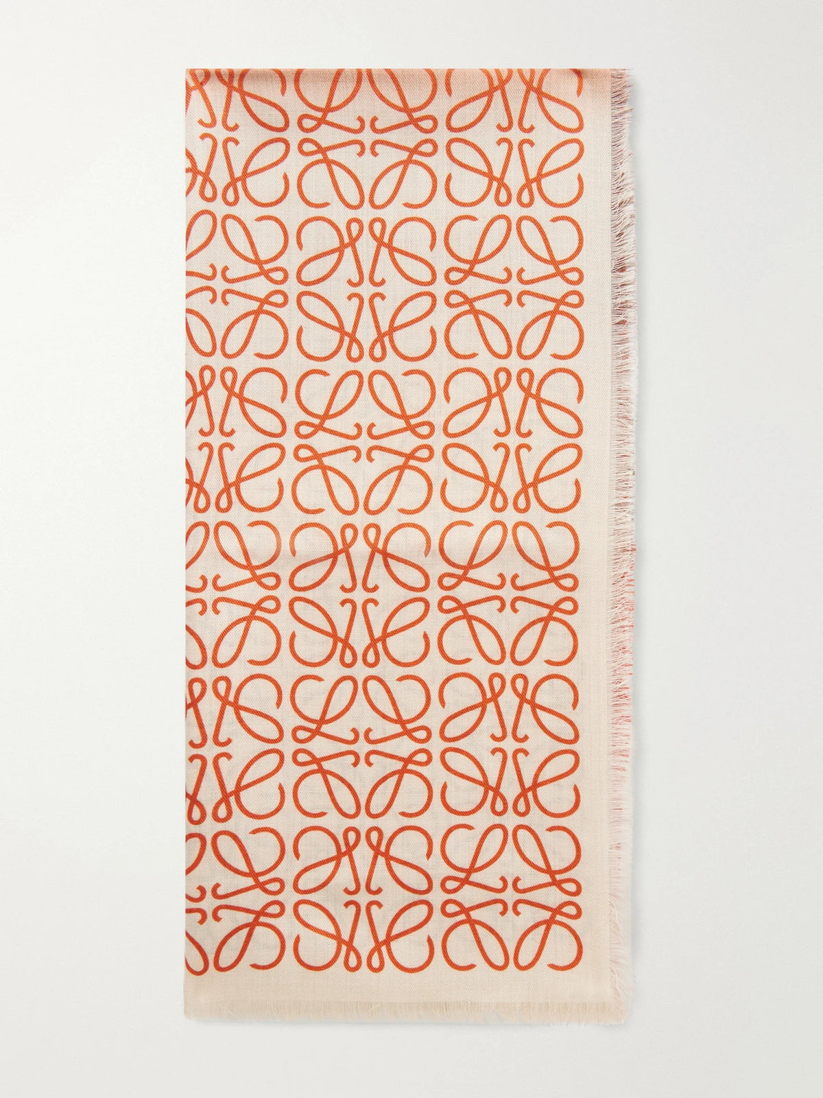 Anagram-intarsia Wool, Silk And Cashmere-blend Scarf