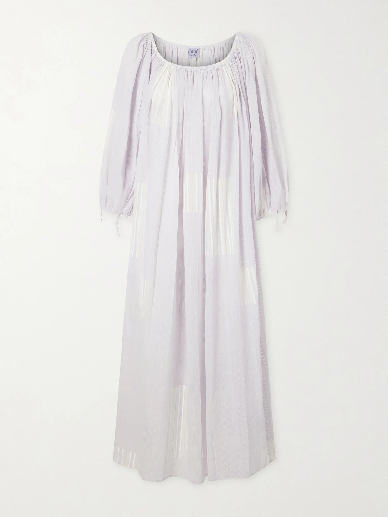 Athenaïs Gathered Striped Cotton-voile Maxi Dress
