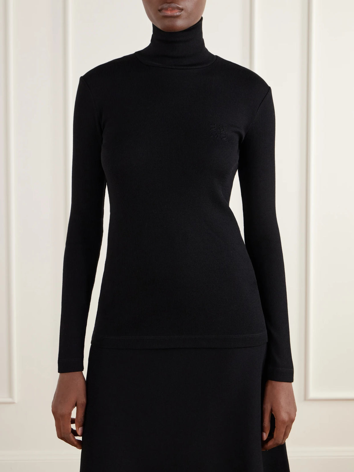 Max Mara Cono Wool-jersey Turtleneck Top