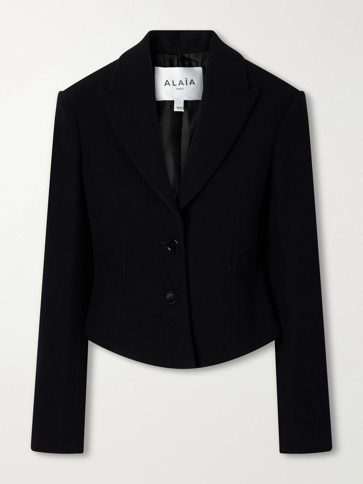 Alaïa Cropped Wool-felt Blazer