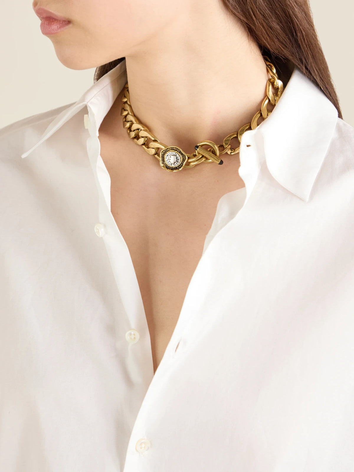 Image of Necklaces. Product name - Flora Gold-plated And Sterling Silver Choker in Multi colour by brand - MAISON MAYLE