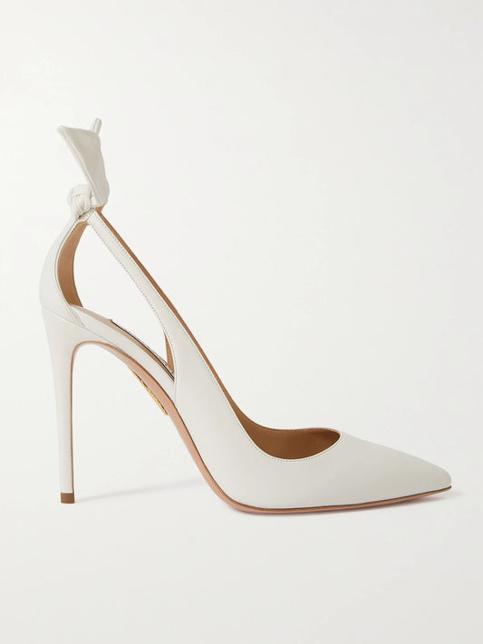 Bow Tie 105 Cutout Leather Pumps
