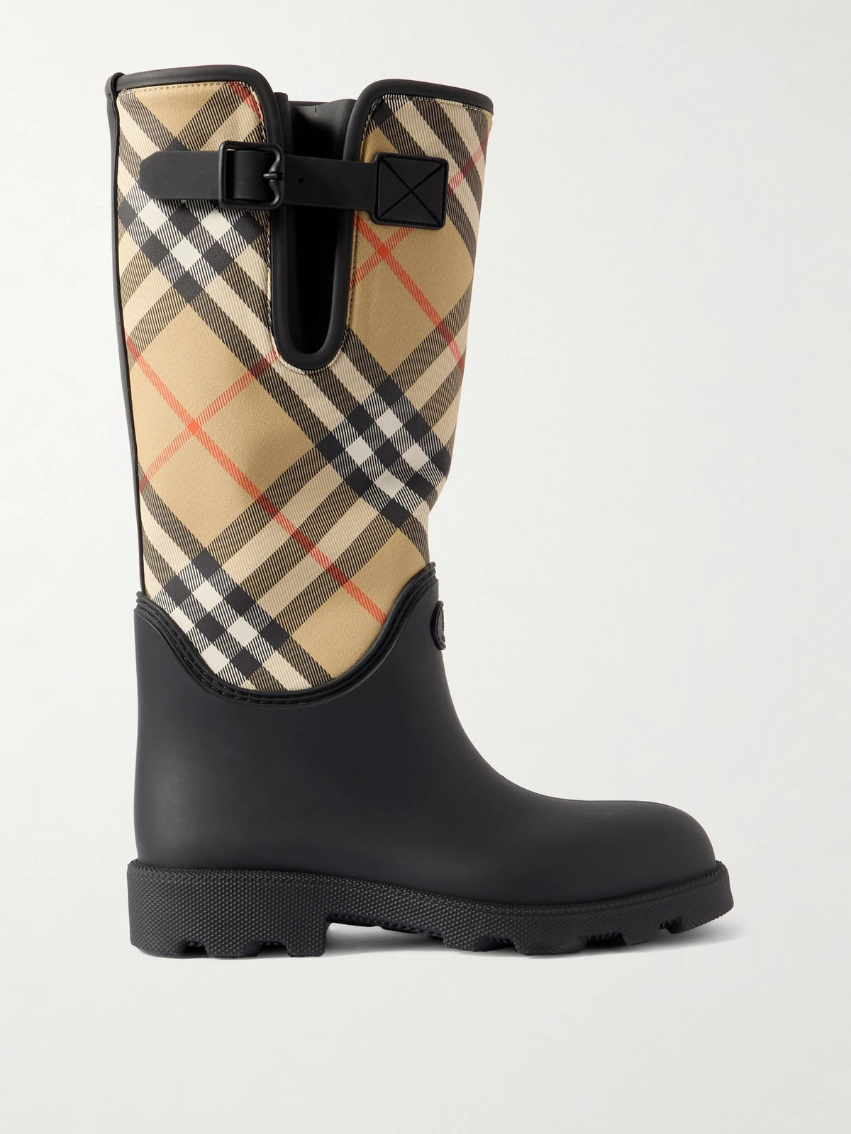 Rubber Marsh Checked Nylon And Rubber Rain Boots