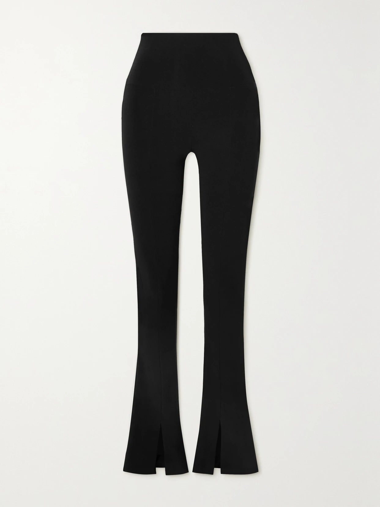Image of Sleepwear & Loungewear. Product name - Spat Stretch-jersey Flared Leggings in Black colour by brand - Norma Kamali