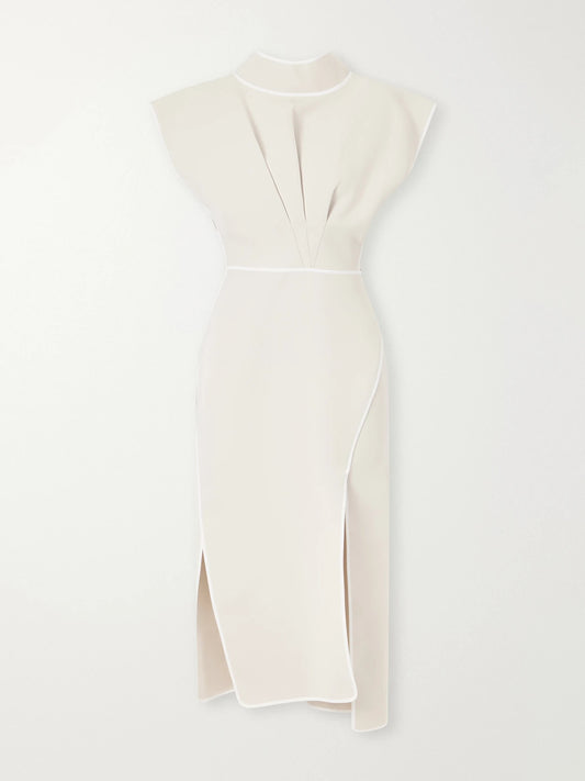 Maticevski Pageant Paneled Crepe Midi Dress