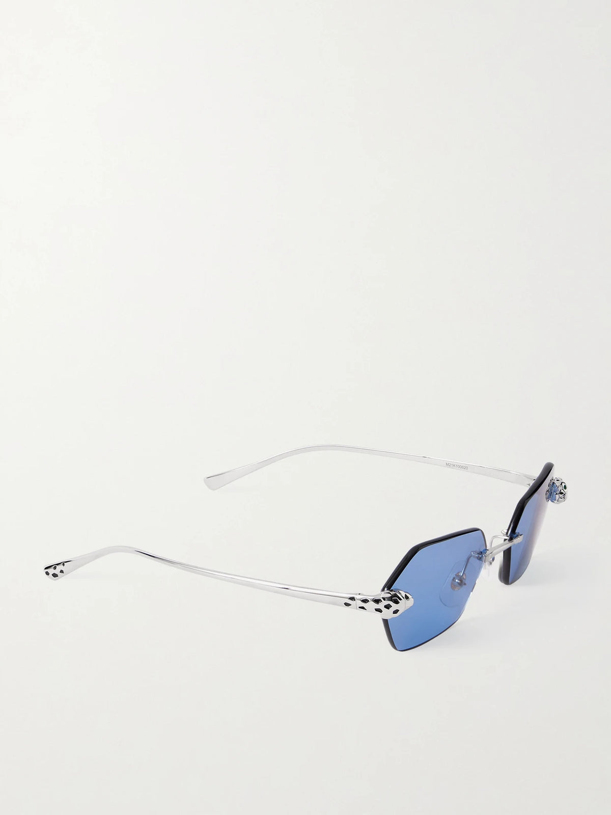 Panthère De Cartier Rimless Hexagon-frame Silver-tone Sunglasses