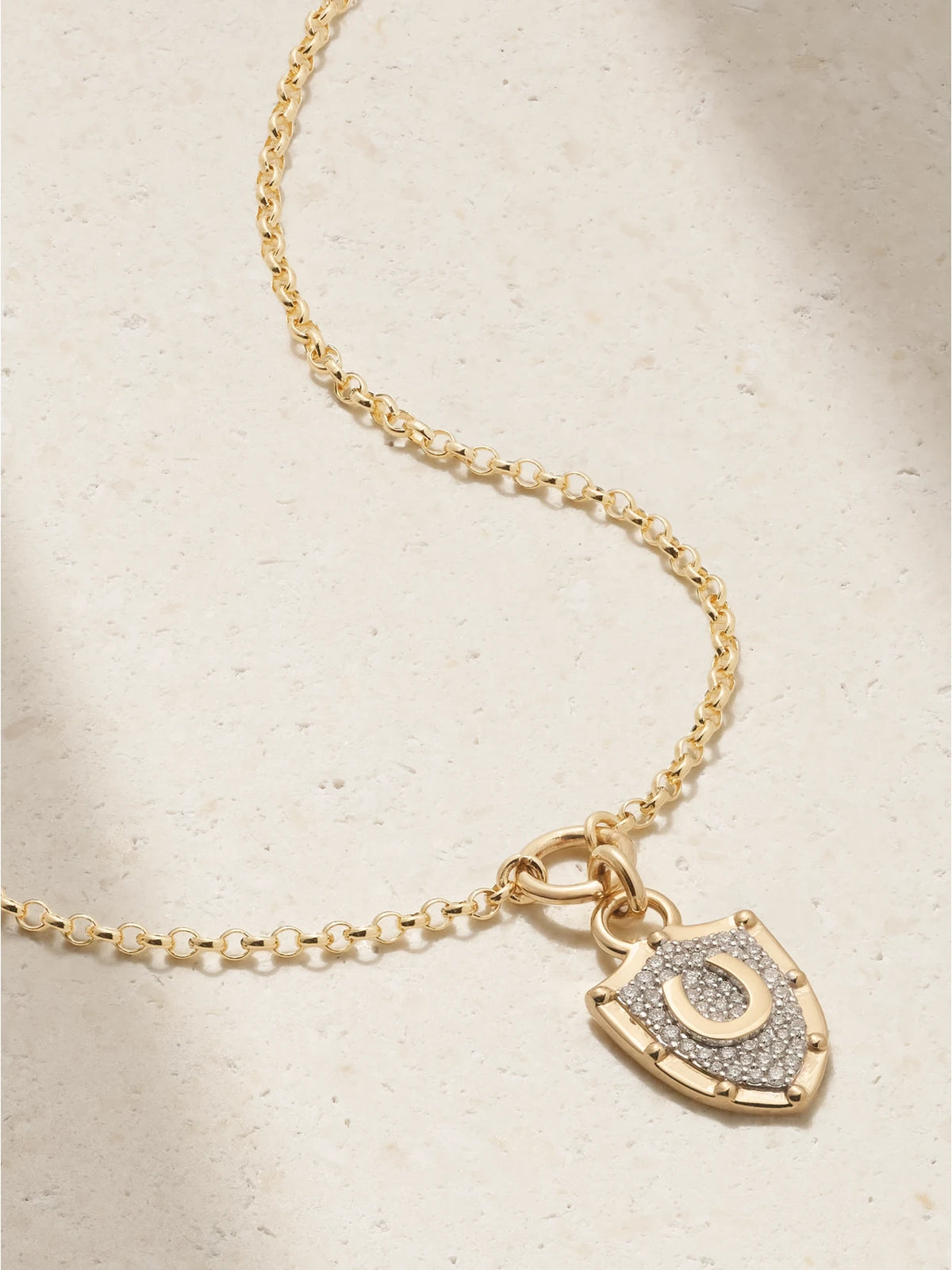 Protection + Fine Belcher 18-karat Gold Diamond Necklace