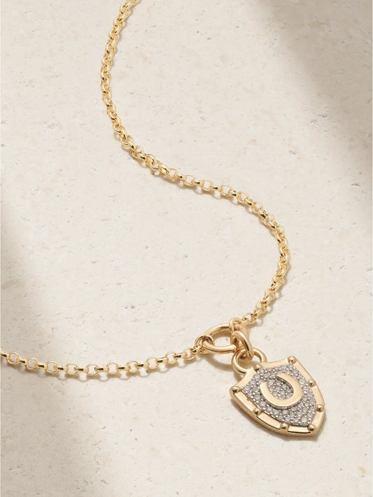 Protection + Fine Belcher 18-karat Gold Diamond Necklace