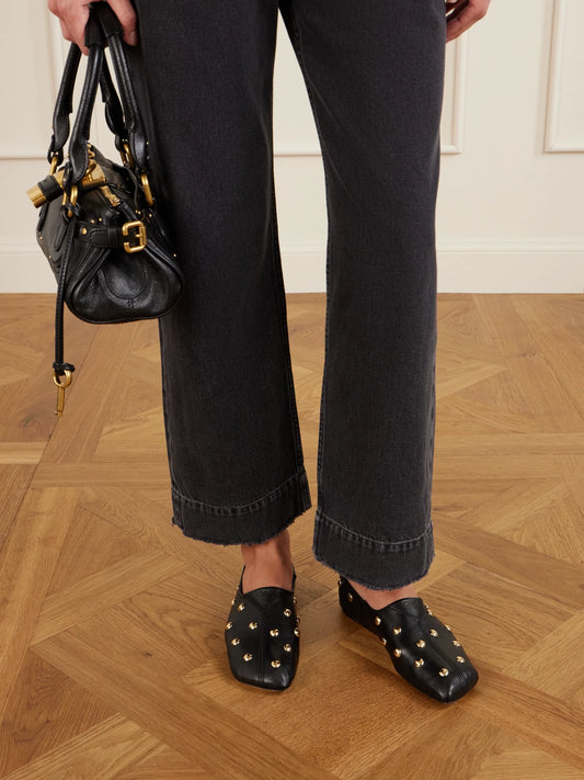 Rita Embellished Leather Ballet Flats
