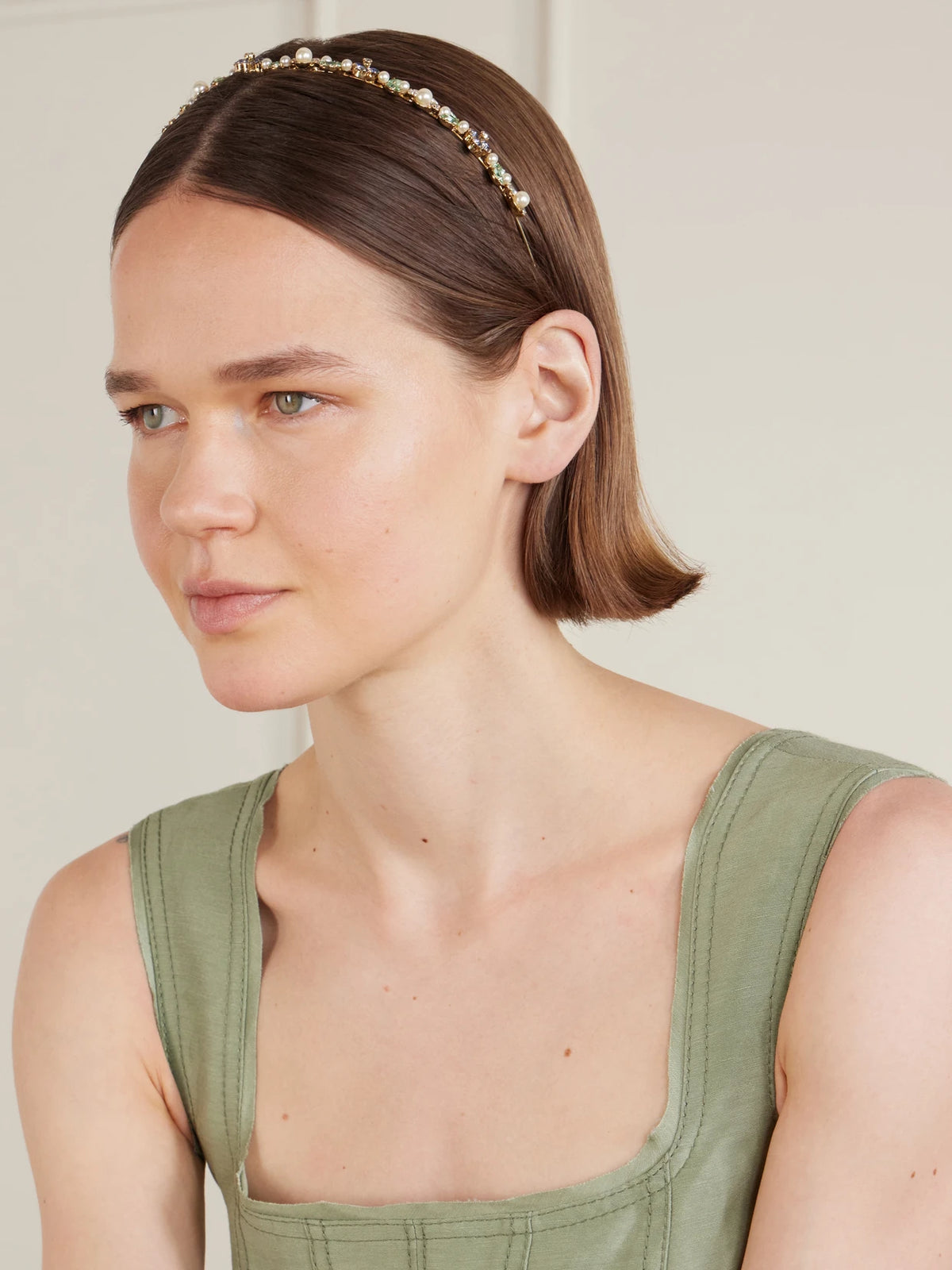 Image of Accessories. Product name - Vivienne Headband in Multi colour by brand - Jennifer Behr