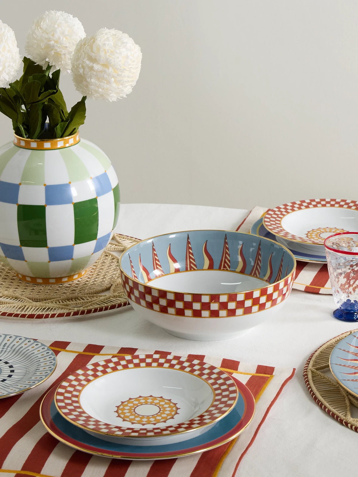 Image of Tableware. Product name - Gold-plated Porcelain Serving Bowl in Orange colour by brand - La DoubleJ