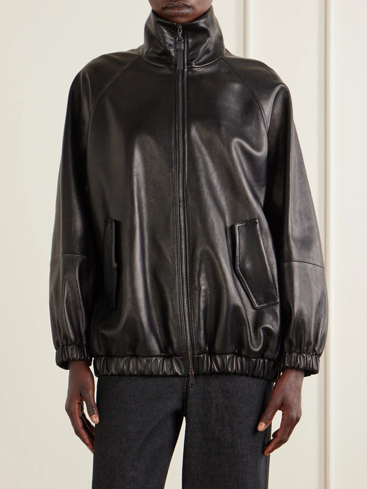 Leather Bomber Jacket