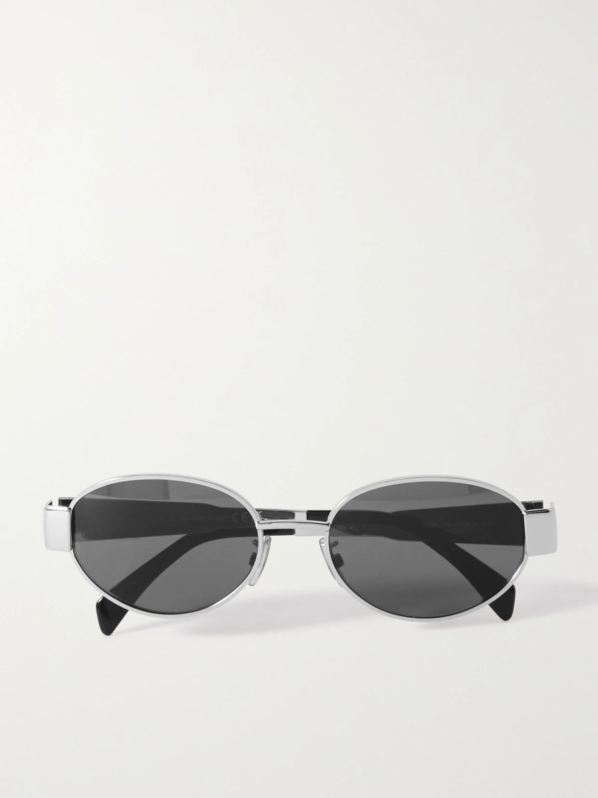 Oval-frame Silver-tone And Acetate Sunglasses