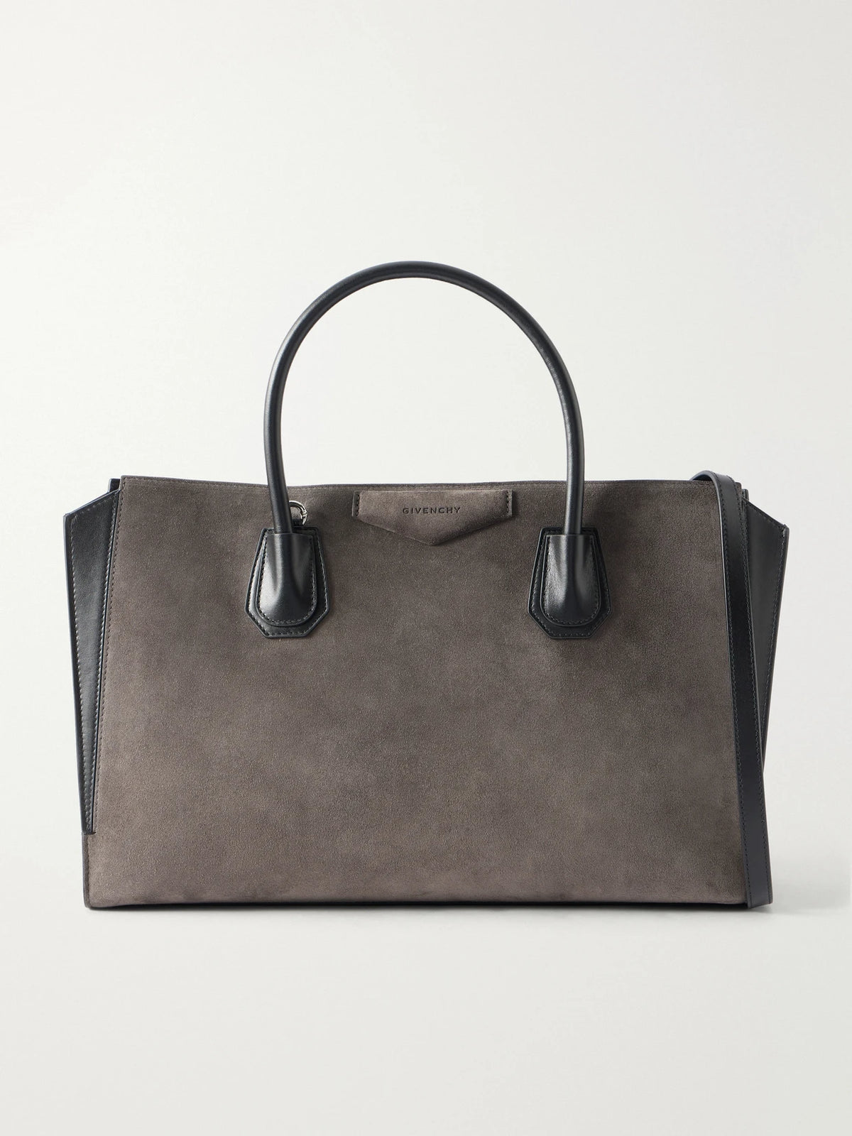 Givenchy Antigona Leather-trimmed Suede Tote