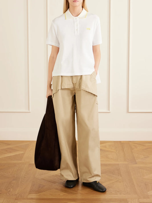 Image of Bags. Product name - Logo-debossed Leather-trimmed Suede Tote in Dark brown colour by brand - LOEWE