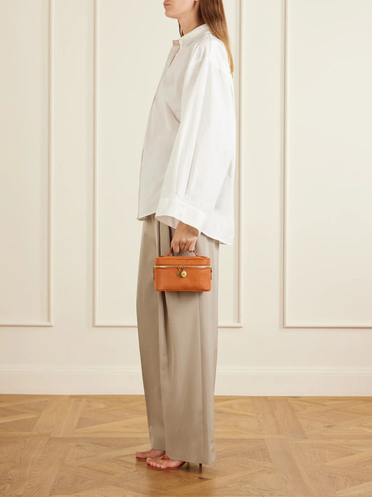 Falabella Vanity Metallic Vegetarian Leather Shoulder Bag