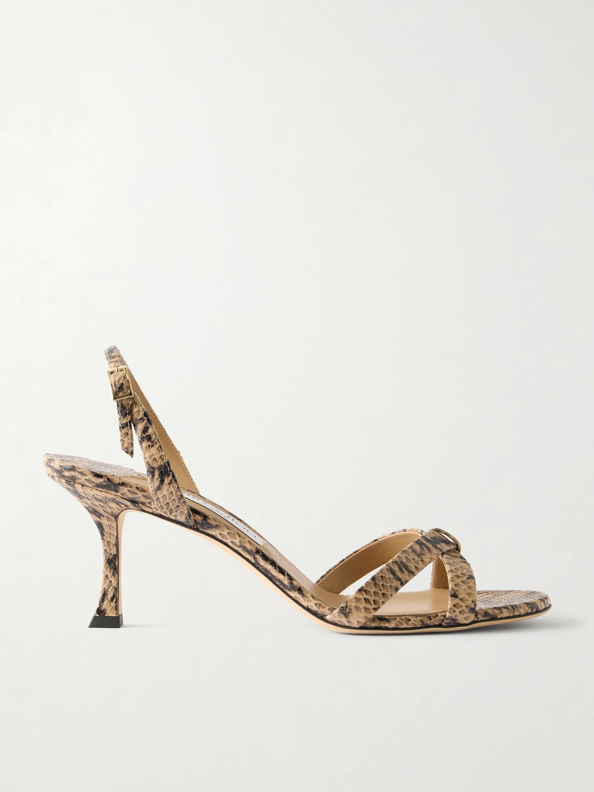 Elsy 70 Snake-effect Leather Sandals