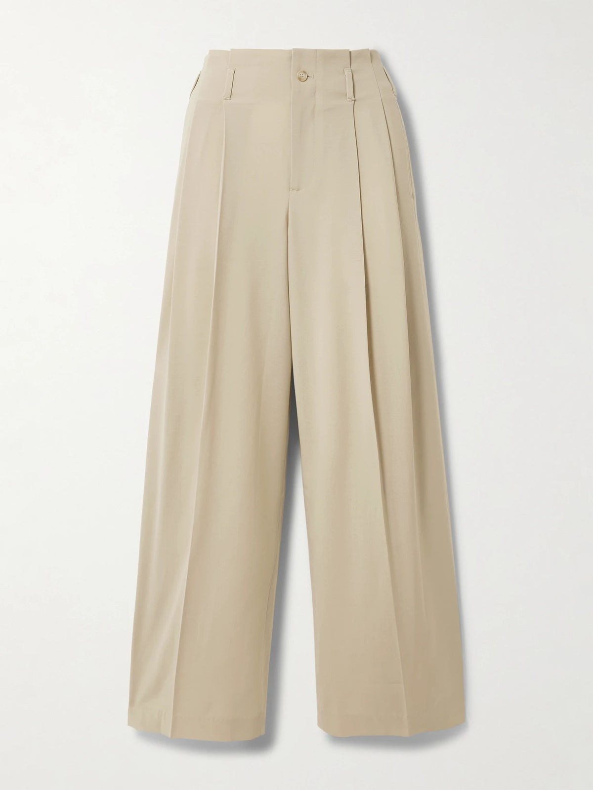 KALLMEYER Percie Pleated Wool-blend Wide-leg Pants