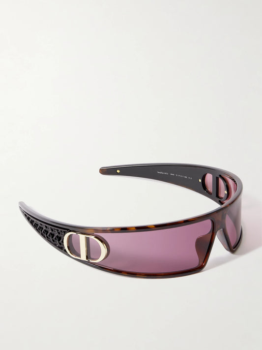 Verydior M1u Wrap-around Tortoiseshell Acetate Sunglasses