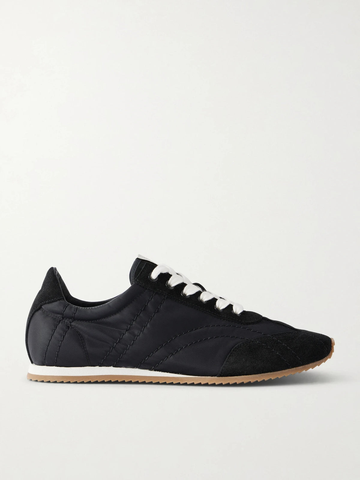 Flex Suede-trimmed Shell Sneakers