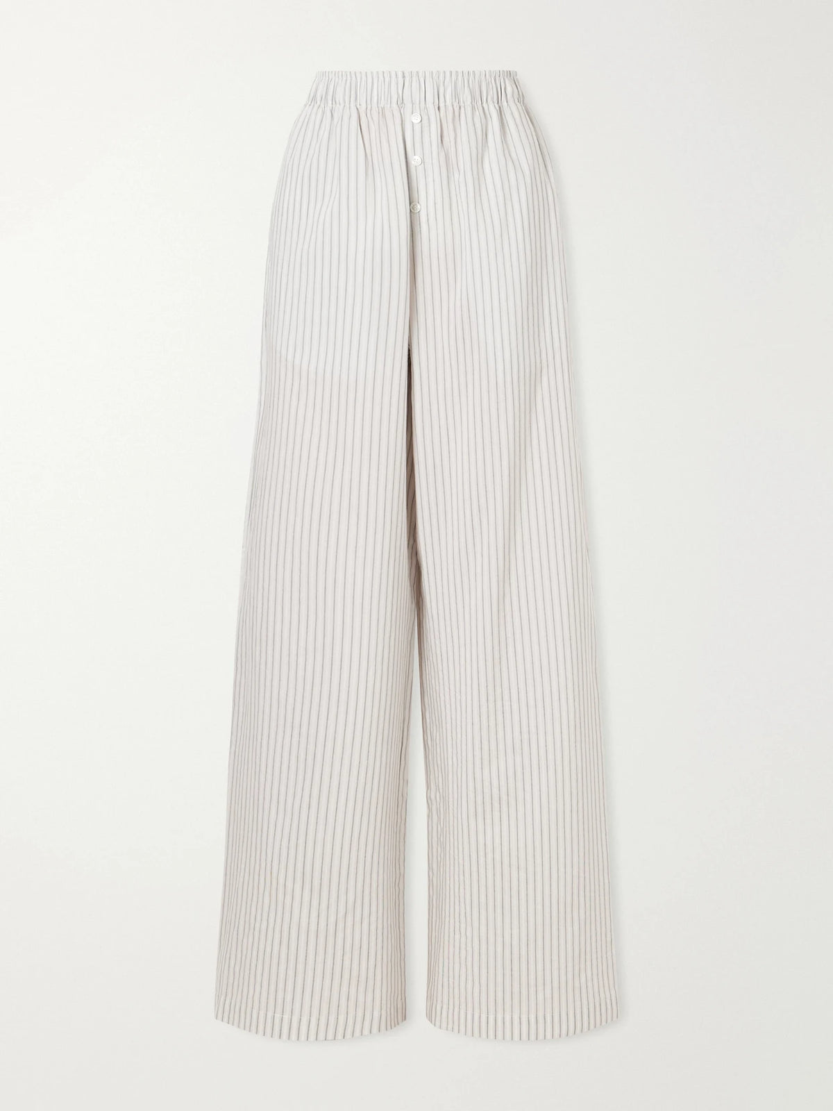 RÓHE Striped Silk And Cotton-blend Wide-leg Pants