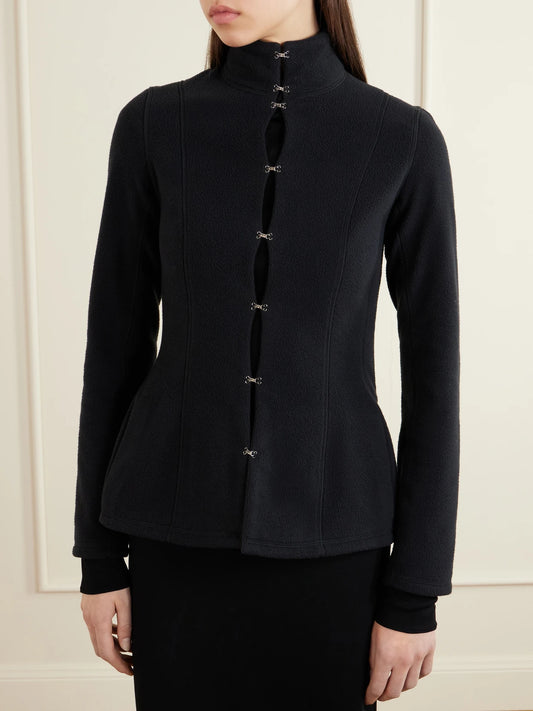 Colleen Allen Paneled Fleece Jacket
