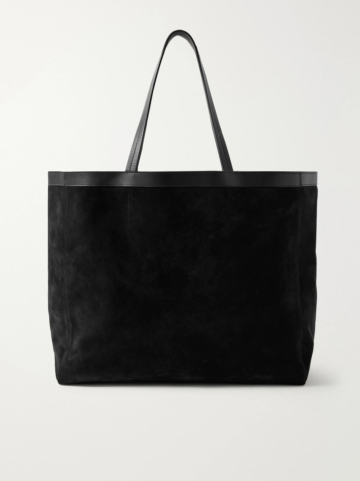 Loren Leather-trimmed Suede Tote