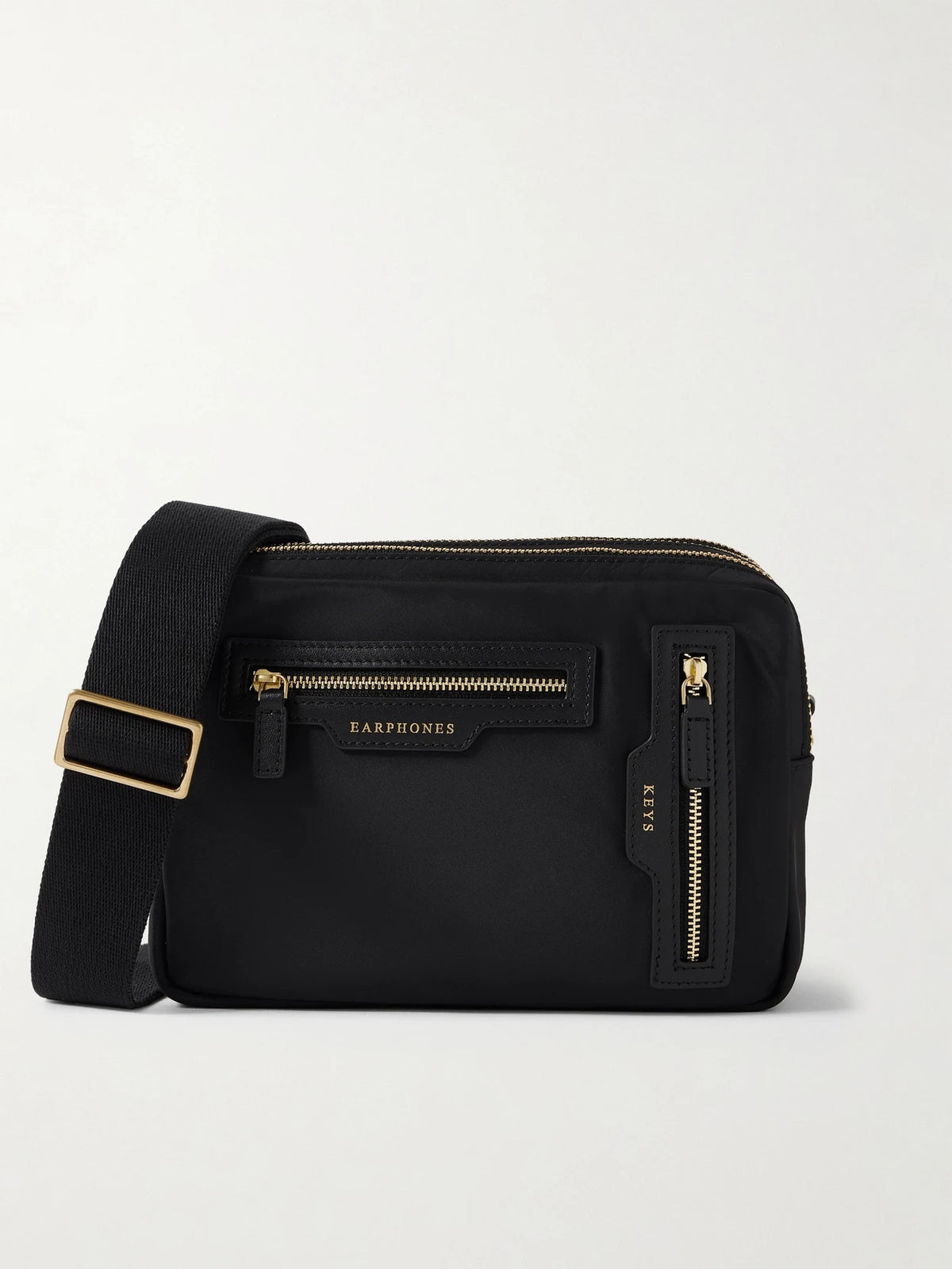 Leather-trimmed Econyl Shoulder Bag