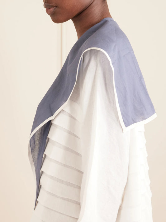 Sailor Cotton-voile Triangle Scarf