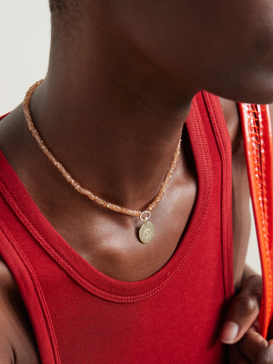 Image of Necklaces. Product name - Evil Eye 14-karat Gold, Zircon And Diamond Necklace in Multi colour by brand - Diane Kordas