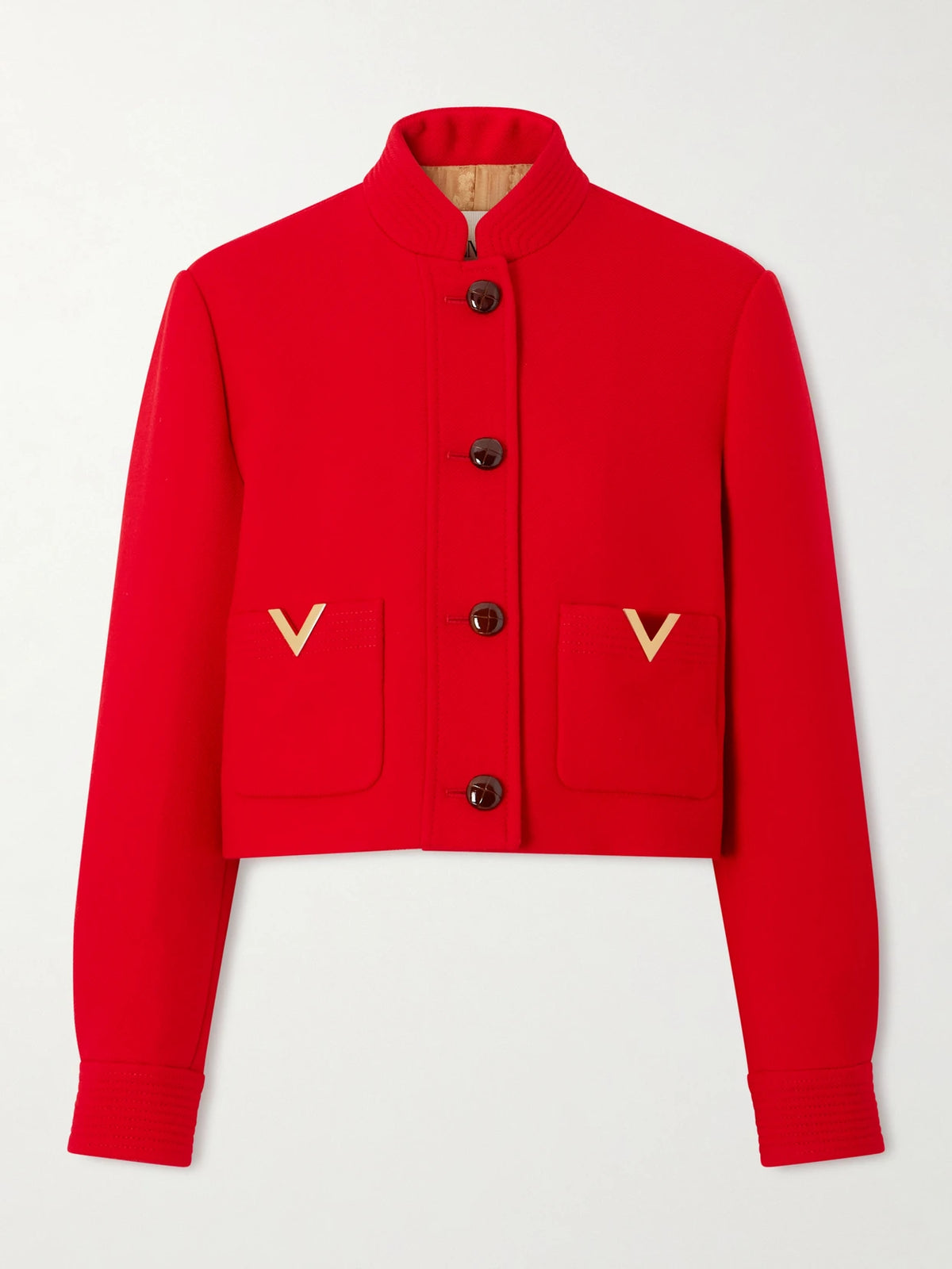 Embellished Wool And Silk-blend Drill Jacket